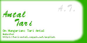 antal tari business card